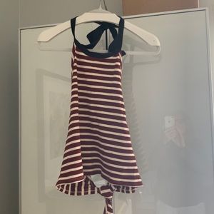 Free People “We the Free” size M Burgundy and Cream top.